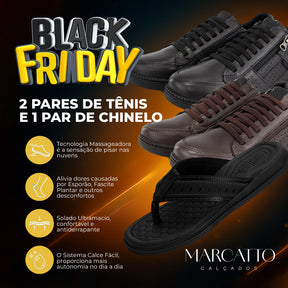 Kit Pegada Sapatênis Ortopédico + Chinelo Massageador [Envio Nacional]