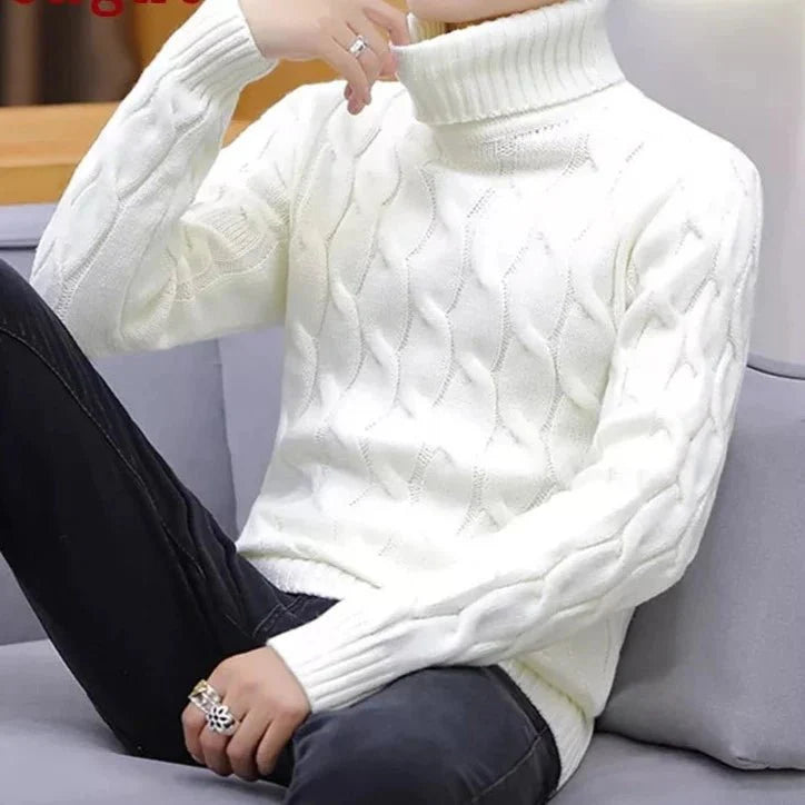 Suéter Masculino de Gola Alta - Elegância e Conforto