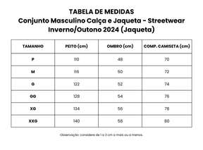 Conjunto Masculino Calça e Jaqueta Casual Fit