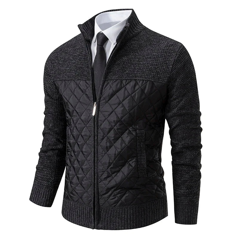 Jaqueta Masculina Patchwork - Cardigã Masculino - Outono/Inverno 2024