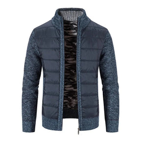 Jaqueta Puffer Masculina com Manga em Lã