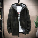 Blusa Masculina Xadrez com Zíper e Capuz